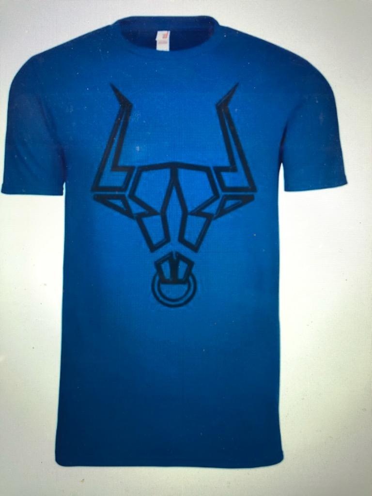 Blue T-Shirt with Bull Sigil